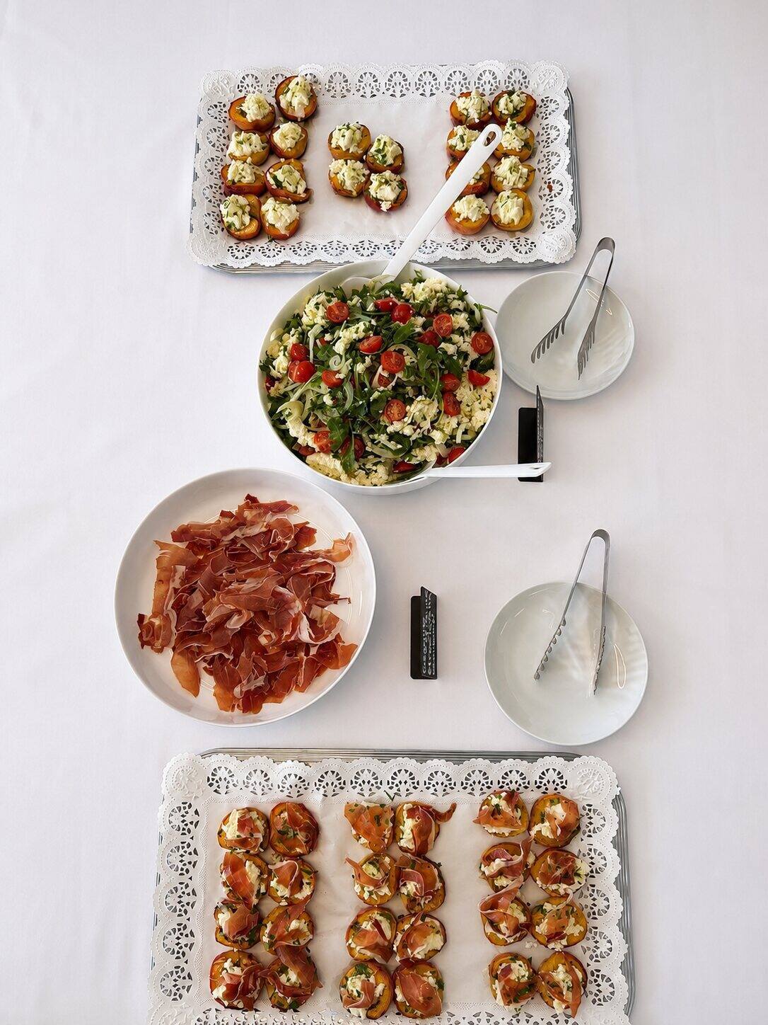 Pfirsich mit Serrano-Schinken Gala